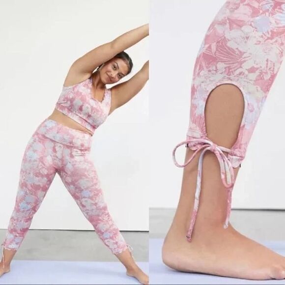 Anthropologie Pants - Daily Practice by Anthropologie Pink‎ Side Tie Allie Leggings Sz L